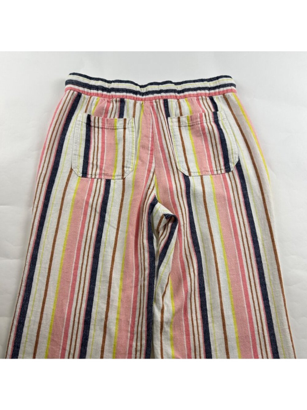 Old Navy Bright Stripe Linen Blend Wide Leg Lounge Pant S - Picture 6 of 6